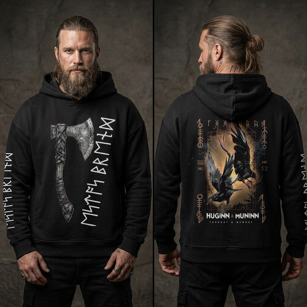 Huginn & Muninn Hoodie – Odin’s Ravens