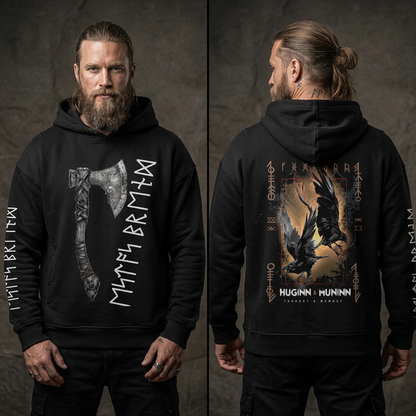 Huginn & Muninn Hoodie – Odin’s Ravens