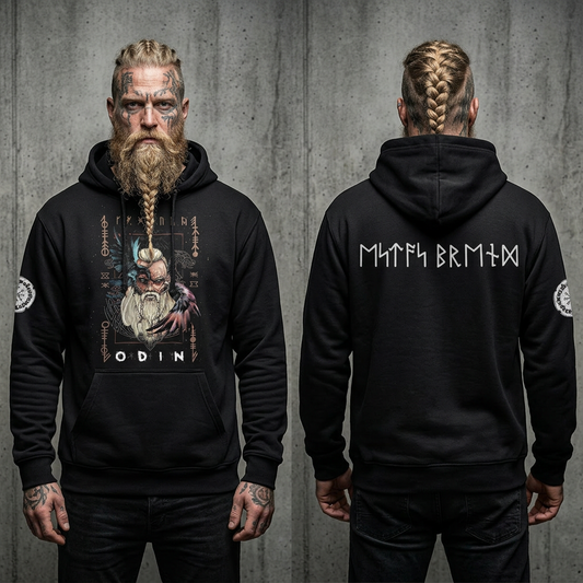 Odin the Allfather — Washed Viking Hoodie